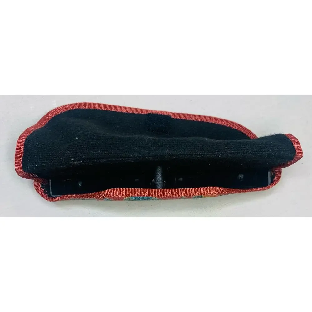 Eyeglass Case For Women Hard Case Sunglasses Fabric Covered Paisley Multicolored
